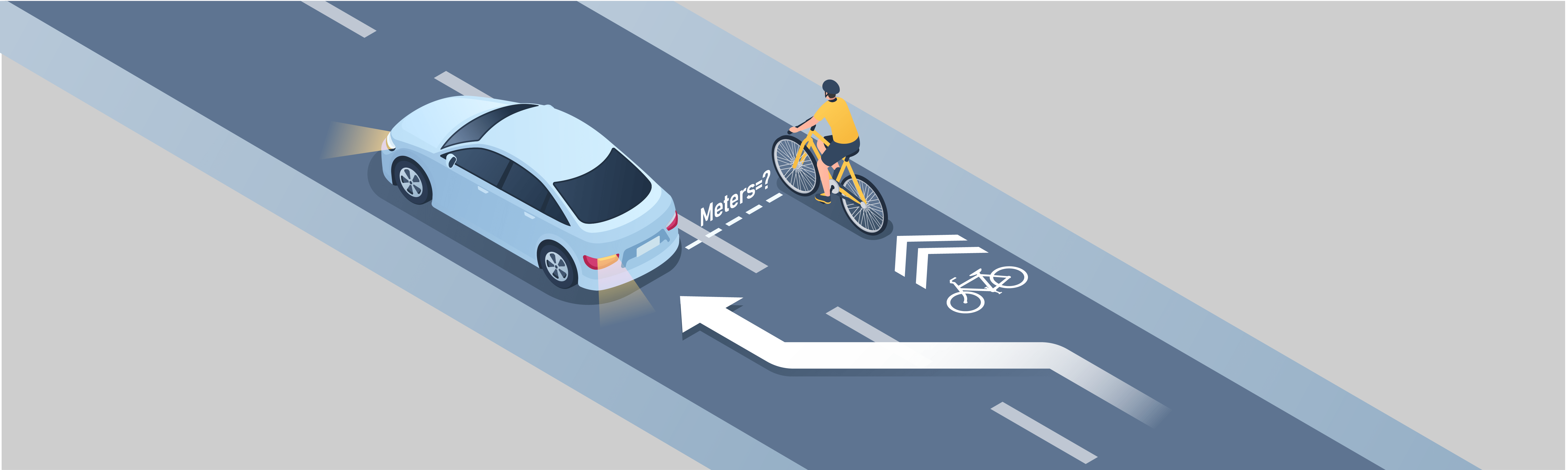 Sharing the road - When passing a cyclist, drivers of motor vehicles must maintain a minimum distance of ______ meters.